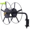 Swivel Hose Reel Wall Mount - 180 Degree Pivot Hose Hanger - Great for Garden Storage - Hose Holder Wall Mount for Garden Hose - Heavy Duty Steel Hose
