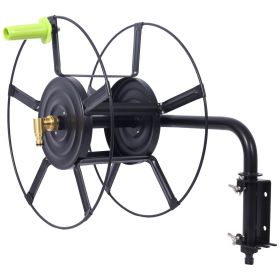 Swivel Hose Reel Wall Mount - 180 Degree Pivot Hose Hanger - Great for Garden Storage - Hose Holder Wall Mount for Garden Hose - Heavy Duty Steel Hose