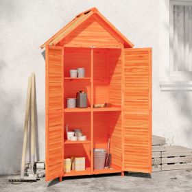 Garden Tool Shed Brown Solid pine wood 35.0x20.7x68.9 in