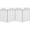 Garden Decorative Fence 4 Panels 44in x 12ft Steel Wire Border Edging for Landscaping