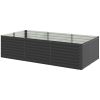 8' x 4' x 2' Raised Garden Bed, Galvanized Planter Box for Growing Flowers, Herbs and Vegetables, Dark Grey