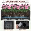 Set of 2 Rustic Style Trellis Planter, Raised Garden Bed Indoor Outdoor Planting Box for Vegetables Flowers