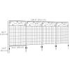 Outdoor Metal Garden Fence Panels, Animal Barrier & Border Edging for Yard, Patio, 4 Pack, Square Vines