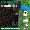 16FT Non-Digging Plastic Landscape Edging 20Pcs Faux Cobbled Stone Garden Borders with 20 Spikes Shovel Gloves Flexible Bendable for Flower Beds Pathw