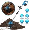 Battery Powered Electric Tiller Cultivator,800W Cordless Garden Tiller, 21V Battery Powered Cultivator