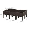 6 Piece Raised Garden Bed with Legs, Self-Watering Planter Box Raised Bed to Grow Flowers, Herbs & Vegetables, Brown