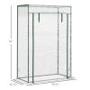 40"L x 20"W x 59"H Walk-in Garden Greenhouse with Steel Frame Outdoor Hot House Tomato Plant Warm House w/ Roll up Door, Plastic Cover, Clear