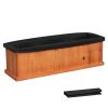 Detachable Bottom Garden Bed, Protective Coating Pine Planter for Herbs, Flowers & Vegetables 40" x 12.5" x 12"(L