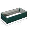 Galvanized Raised Garden Bed, Outdoor Planter Box for Vegetables, Flowers, Herbs, 4' x 2' x 1', Green