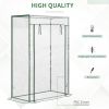 40"L x 20"W x 59"H Walk-in Garden Greenhouse with Steel Frame Outdoor Hot House Tomato Plant Warm House w/ Roll up Door, Plastic Cover, Clear