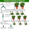 Irrigation System Misting with Nozzles for Garden Lawn Greenhouse