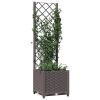 Garden Planter Brown Polypropylene 15.7 x 15.7 x 53.5 in Planters