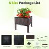Raised Garden Bed Planter Box, 3 Size Options Self-Watering Elevated Garden Bed