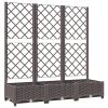 Garden Planter with Trellis Brown 47.2x15.7x47.8" PP