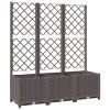 Garden Planter with Trellis Brown 47.2x15.7x53.5" PP