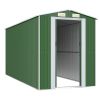 Garden Shed Green Galvanized Steel 75.6 x 173.2 x 87.8 in