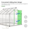 6' x 8' x 6.6' Polycarbonate Greenhouse, Walk-In Green House Kit Garden, Plants Grow, Galvanized Sheet Aluminum Frame with Rain Gutter