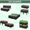 4 Piece Raised Garden Bed with Legs, Self-Watering Planter Box Raised Bed to Grow Flowers, Herbs & Vegetables, Brown