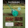 Compost Spreader, 24 in Wide Peat Moss Spreader with Push/Tow Handle, 4 Heights Adjustable, Powder-Coated Steel Garden Peat Moss Roller