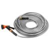 Metal Garden Hose 100 ft, Rust Proof Stainless Steel Water Hose, Heavy Duty Backyard Hose with 10 Function Nozzle, No-Kink & Flexible Water Pipe