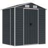 Garden Shed Anthracite Galvanized Steel 75.2 x 51.2 x 78.0 in