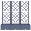 Garden Planter with Trellis Blue Gray 47.2"x15.7"x47.8" PP
