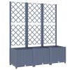 Garden Planter with Trellis Blue Gray 47.2"x15.7"x53.5" PP