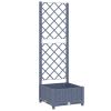 Garden Planter with Trellis Blue Grey 15.7x15.7x47.8" PP