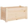 Garden Planter Natural Wood Solid pinewood Medium