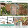 Outdoor Walk-in Mini Greenhouse with Mesh Door & Windows, Small Portable Garden Green House with 3 Tiers 6 Shelves, Trellis, & Plant Labels