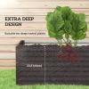 5' x 3' x 2' Raised Garden Bed, Galvanized Planter Box for Growing Flowers, Herbs and Vegetables, Dark Grey