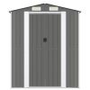Garden Shed Light Gray 75.6"x107.9"x87.8" Galvanized Steel