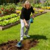 Battery Powered Electric Tiller Cultivator,800W Cordless Garden Tiller, 21V Battery Powered Cultivator