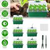5 Packs Seed Starter Tray With Grow Light Humidity Dome Germination Kit with 5-Level Brightness 4 Timers for Indoor Greenhouse