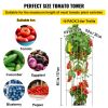 Tomato Cages, 11.8" x 11.8" x 46.1", 10 Packs Square Plant Support Cages, Silver PVC-Coated Steel Tomato Towers for Climbing Vegetables, Plants
