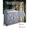 Potting Bench Table, Outdoor Gardening Wooden Storage Cabinet with 39 x 19 in Wood Tabletop