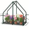 36" x 20" x 34" ortable Mini Greenhouse with PE Bottom Mat, Waterproof Clear PVC Plant Grow Tent with Metal Frame