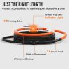 Self-Regulating Pipe Heating Cable, 9FT 5W/FT Heat Tape for Pipes Freeze Protection, Water Pipe Heat Cable with Built-in Thermostat Protects PVC Hose