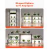 DIY Plant Shelf with Grow Lights, 71 in Tall Indoor Plant Stand with Wheels, 192W 5000K Full Spectrum Grow Lights