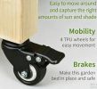 Elevated Wooden Raised Garden Bed 47" X 22" X 33" with Lockable Wheels Storage Shelf And Bed Liner for Backyard Patio Natural