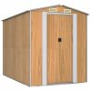 Garden Shed Light brown Galvanized steel 75.6 x 108.0 x 87.8 in