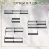 Steel Raised Garden Bed, Set of 5 Large Box Planters for Outdoor Plants Vegetables Flowers Herbs, 8x8x1ft, Grey