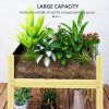 Wooden Raised Garden Bed with Acrylic Panels, Raised Planter Box with Drainage Holes, 29.5" x 18.1" x 23.8"