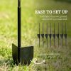 Outdoor Metal Garden Fence Panels, Animal Barrier & Border Edging for Yard, Patio, 4 Pack, Square Vines