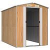 Garden Shed Light brown Galvanized steel 75.6 x 108.0 x 87.8 in