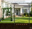 82'' Decorative Metal Garden Trellis Arch Elegant Scrollwork Steel Tubing Durable Perfect for Weddings