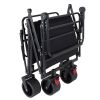 2-in-1 Outdoor Cart Folding Wagon Carts, Convertible Beach Chair with All-Terrain Wheels, 650lb Capacityfor Shopping Beach Camping Sports Garden