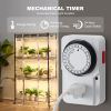 Plant Stand with Grow Light, Grow Light Shelf with Cover and Thermometer, 4 Tiers 180W Plant Shelf with Grow Light