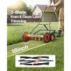 Push Reel Lawn Mower 18 inch, 5 Blades Manual Push Mower No Motor, 1.37-2.44 in Adjustable Cutting Height