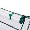 Mini Greenhouse with PE Cover, Indoor Outdoor Plant Gardening Green House for Garden Backyard, 36*18*33in, White